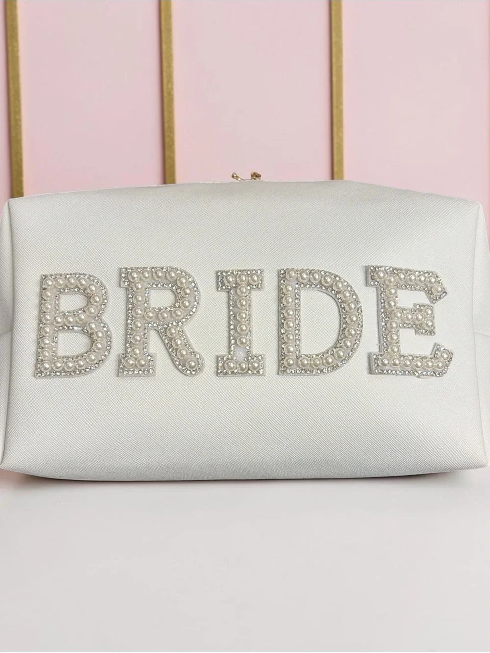 Bride Embellished White Bridal Clutch
